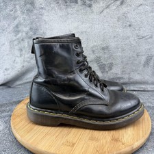Dr. Martens 1460 Boots Mens Size 6 Black Leather Combat Lace Up Made In England