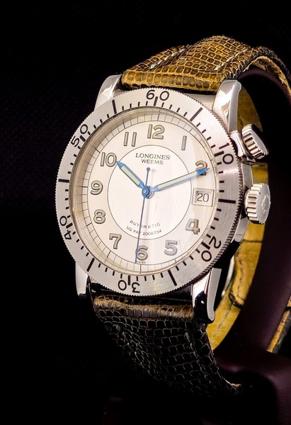 Vintage Longines Weems Navigation Watch Uomo con Garanzia originale