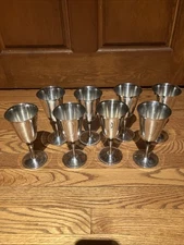 Vintage EL De Uberti Italy Silver Plate Wine Chalice Goblet 6.5in H