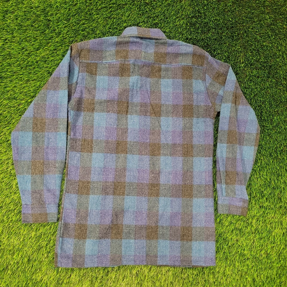 Camisa Western Vintage Falls-Creeks a Cuadros S 20x30 Cazadora de Lana Suelta Foto 2 de 4