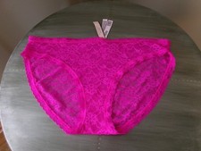Victoria's Secret LACE Bikini Hot Pink Fushia medium NWT