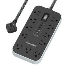 Extension Cord with USB Ports- 5 FT Power Strip with USB, 1625W Multi Outlet ...