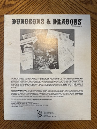 Advanced Dungeons and Dragons Basic Set Boxset⭐TSR AD&D 1001 Holmes 2nd Printing - Bild 15 von 23