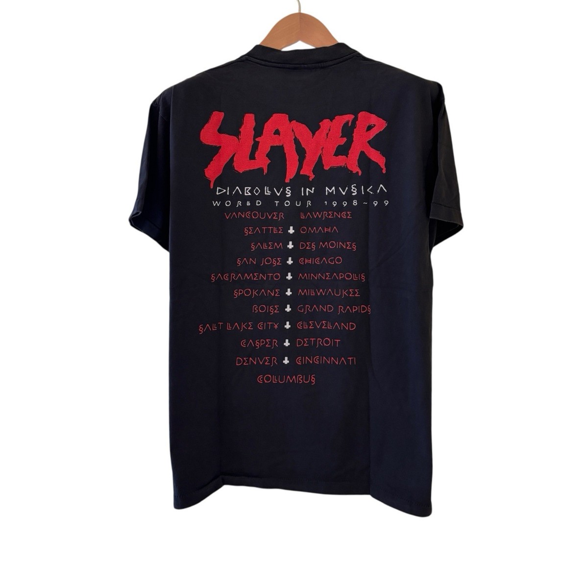 Vintage Slayer Diabolus in Musica World Tour 98-99 TShirt REPRINT