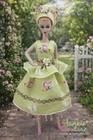 OOAK FITS BARBIE SILKSTONE VINTAGE BUTTERFLY BEADED DOLL DRESS by HANKIE COUTURE