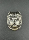 Hand Poured English Bulldog 3 oz .999 Silver Bullion Bar Rare Dog 3 Troy Oz