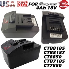 18V 4Ah Battery for Snap on CTB8185 CTB7185 CTB8187 CT8850 Li-ion CTC720 Charger