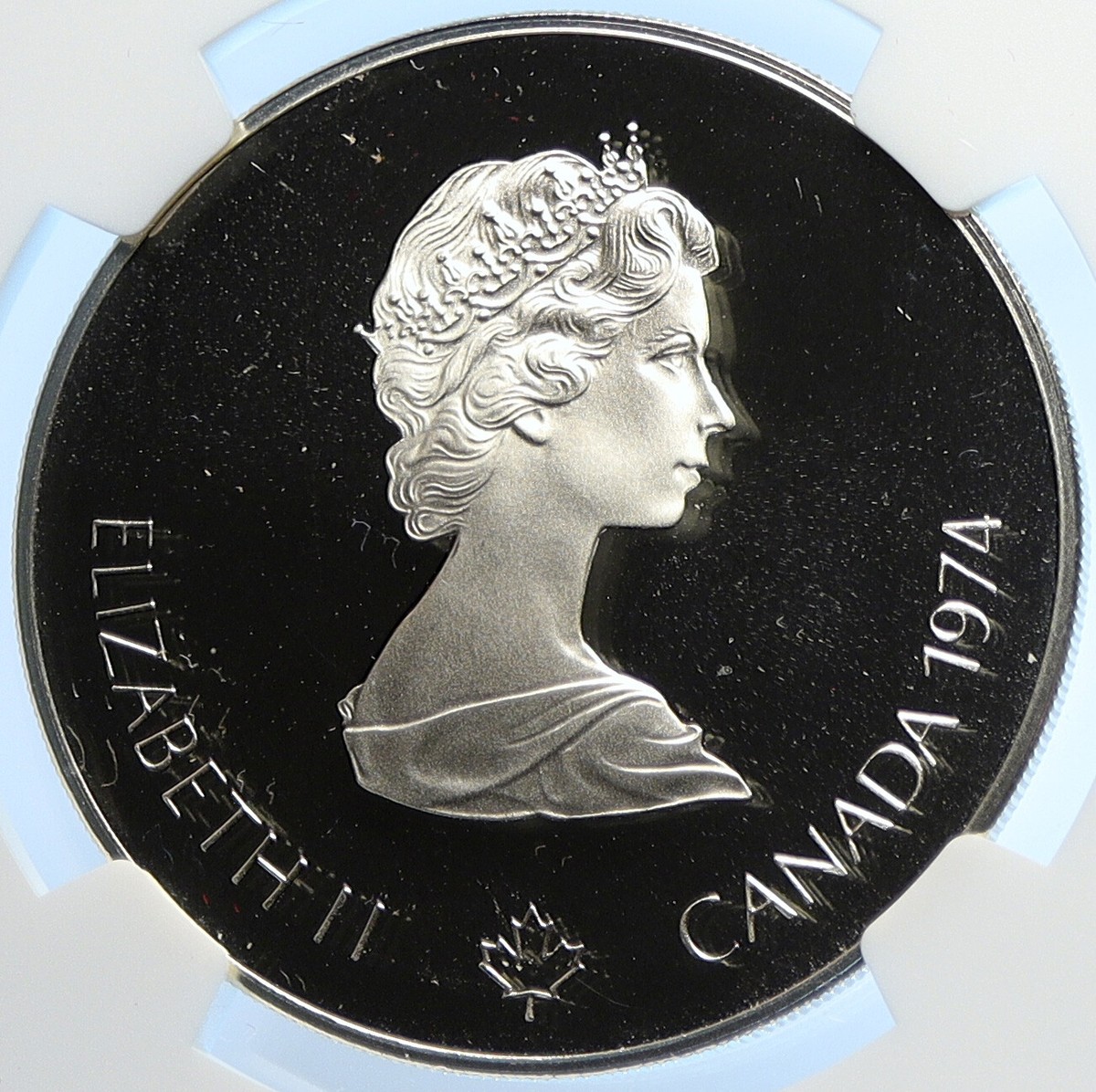 1974 CANADA Elizabeth II Olympic Montreal TORCH Proof Silver $5