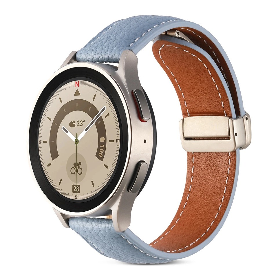 Leather Strap Band For Samsung Galaxy Watch 7/6/5/4 40 44mm FE 6 43mm 5