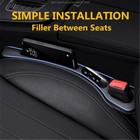 2-Pcs Black Car Seat Gap Filler Between Seats Crevice Interior Decoration Auto