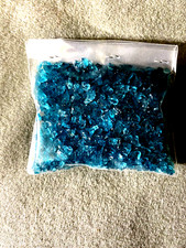 Vintage 4 Ounces Crushed Teal Green Glass Crystals