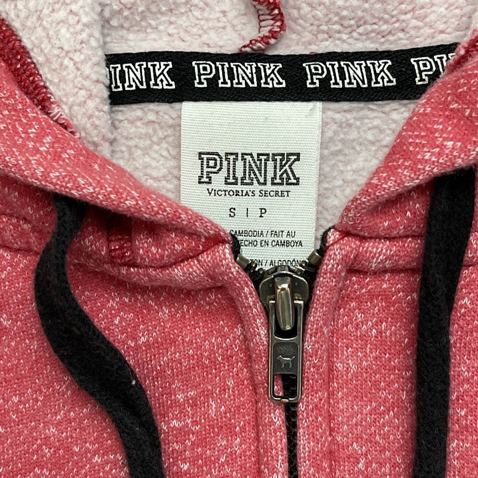 UNDERCOVER Felpa con cappuccio grafica Victoria Secret rosa ""Love PINK"" taglia small