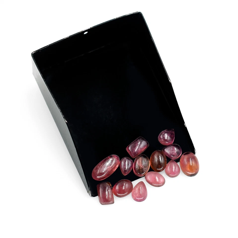 Natural Pink Tourmaline Cabochon 4X5 to 6X8mm Fancy Mix Shape Plain Smooth Stone - Image 2 of 4