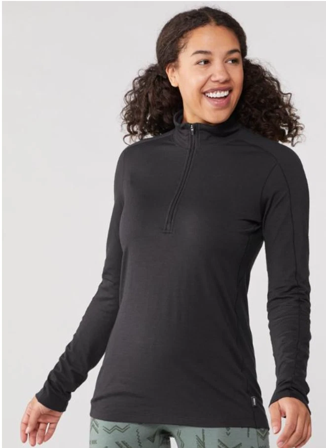 REI Co-op Merino Wool 185 Long-Sleeve Half-Zip Base Layer Women