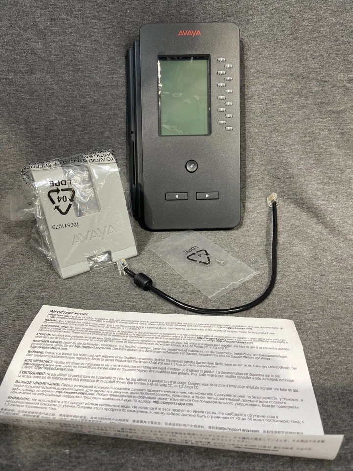 Módulo de expansão de telefone Avaya BM12 700480643- Cinza carvão (BM12D01A-1009)-NOVO - Imagem 2 de 4