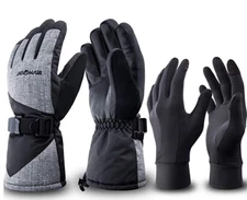 RIVMOUNT Winter Ski Gloves 3 Thinsulate M Keep Warm Waterproof SZ M NEW