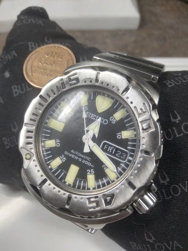 Working Vintage Seiko Monster SKX779 7S26-0350 Automatic Diver Mens Watch