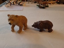 Vintage Britains Ltd. England Plastic Brown/Grizzly Bears Lot of 2