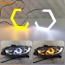For Honda Civic 9th 10th 11th Ultra Bright Hex LED Angel Eyes Halo Rings Lights