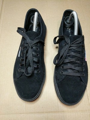 superga black suede