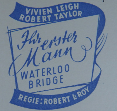 Einladung zur Uraufführung ''Ihr erster Mann - Waterloo Bridge '' 1949 (118212)
