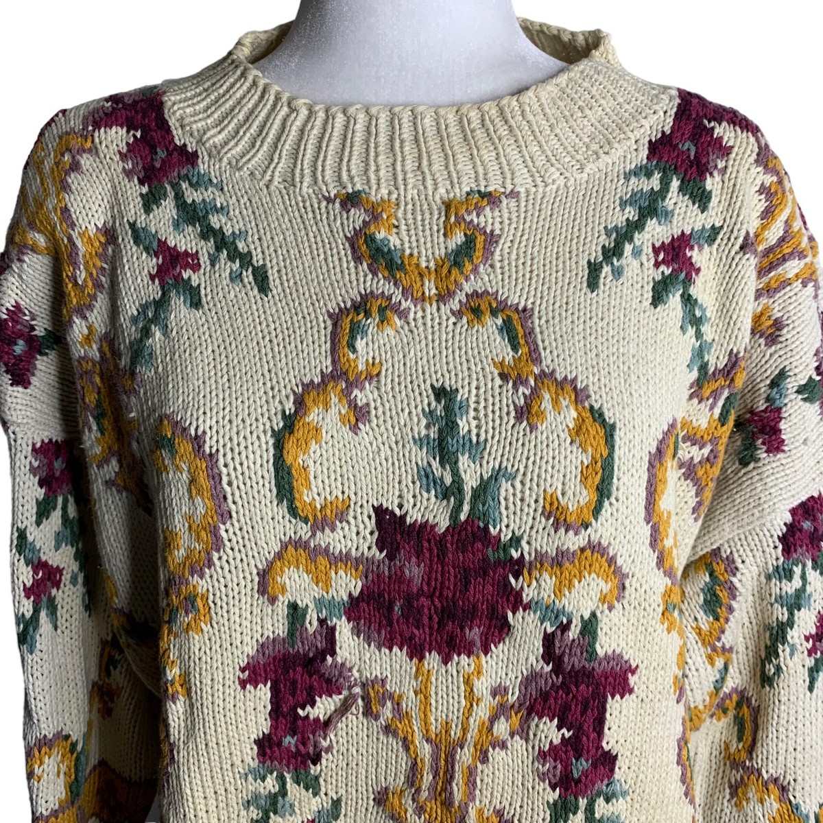 トップス HANDDED KNIT WEAR 90s Vintage 90s Express Tricot Hand Knit Cozy Polar Bear Sweater