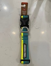 X-Large yellow  green Arcadia Trail paracord dog collar