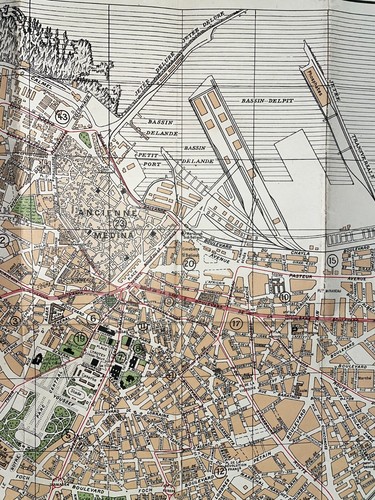 CASABLANCA MAROCCO c. 1950 PLANO PLEGABLE MUY GRANDE - Imagen 4 de 21