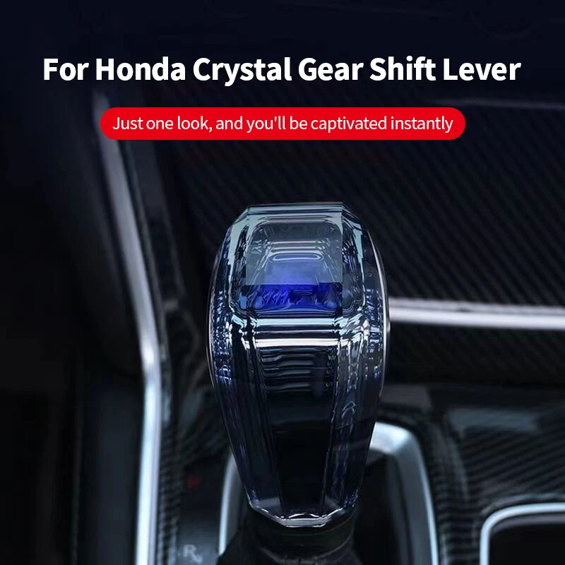 Cabezal de palanca de cambios de cristal para automóvil con LED para Honda CIVIC Fit Odyssey CR-V Foto 4 de 4