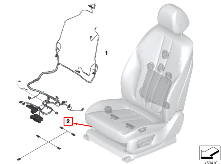 NOUVEAU LAVE-CÂBLE DE VENTILATION ACTIVE DE SIÈGE AVANT BMW 5 TOURING G31