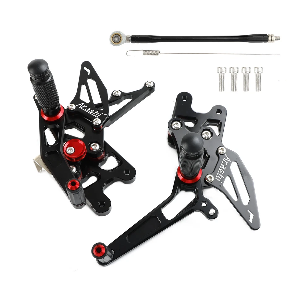 Rearset Rear set Fit For Suzuki GSXR1000 GSXR 1000 2007-2008 Black - Image 2 of 4