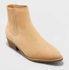 Women's Alena Western Memory Foam Boots - Universal Thread Tan Size 10 (B-272)