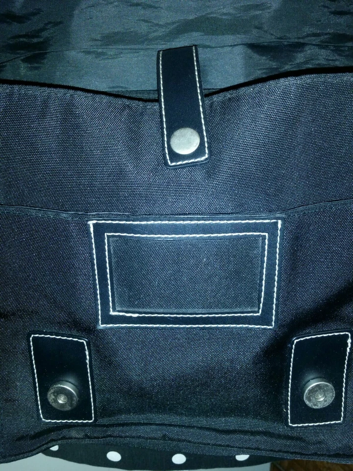 KENNETH COLE Bolso Mensajero Cartera Bolso de Hombro Negro Tejido Nylon Lona Años 90 Foto 4 de 4