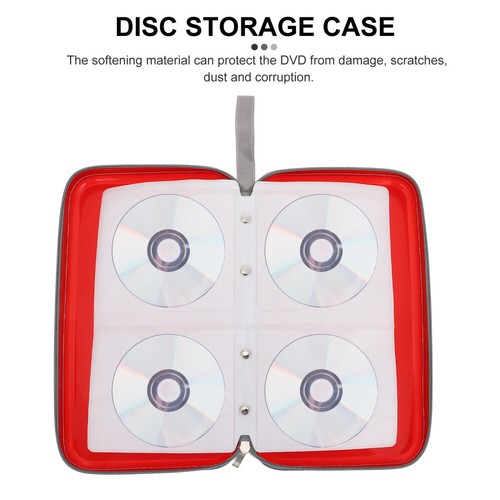 CD Storage Bag Large Capacity Portable Hard Plastic Case Dvd Holder - Afbeelding 5 van 12