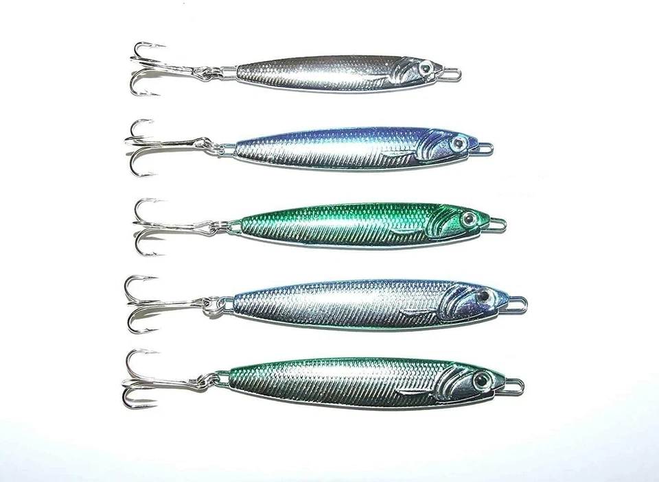 FFT 5 x Pilchard Kit Set de señuelos Spinner surtidos 20g 30g 40g Bajo de caballa Foto 3 de 3
