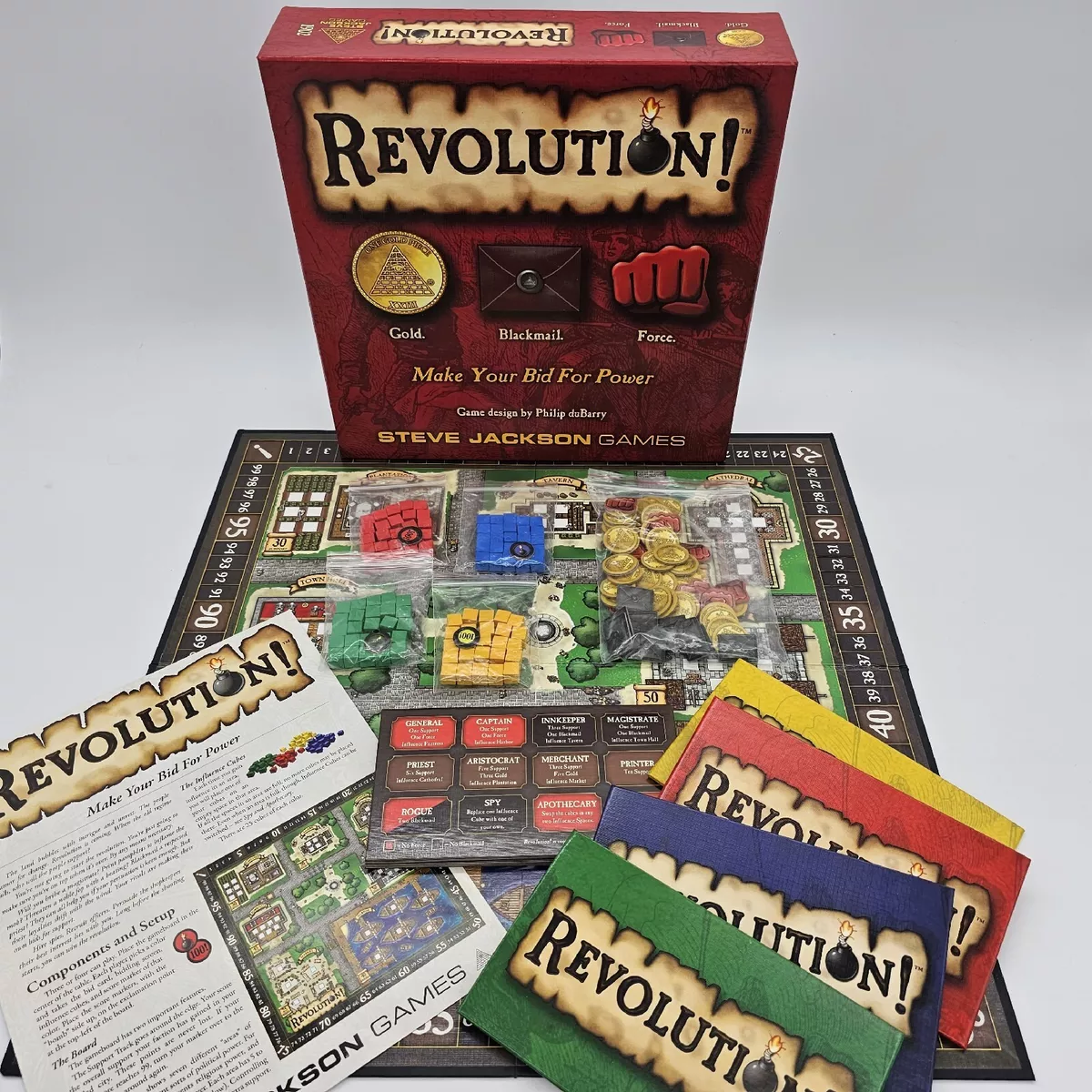 Revolution Board Game Steve Jackson 1st Edition 1st Printing 100% Complete