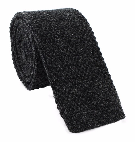 Skinny Acrylic & Cotton Knitted Tie - Picture 9 of 24