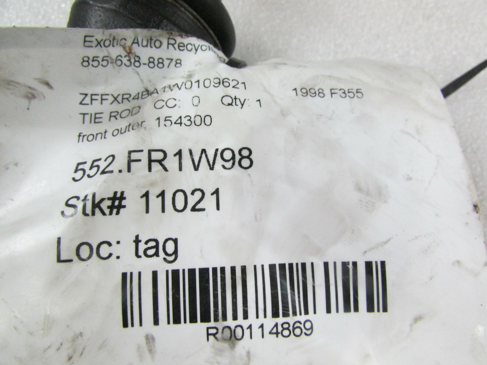 Ferrari F355, Front Outer Tie Rod, Used, P/N 154300