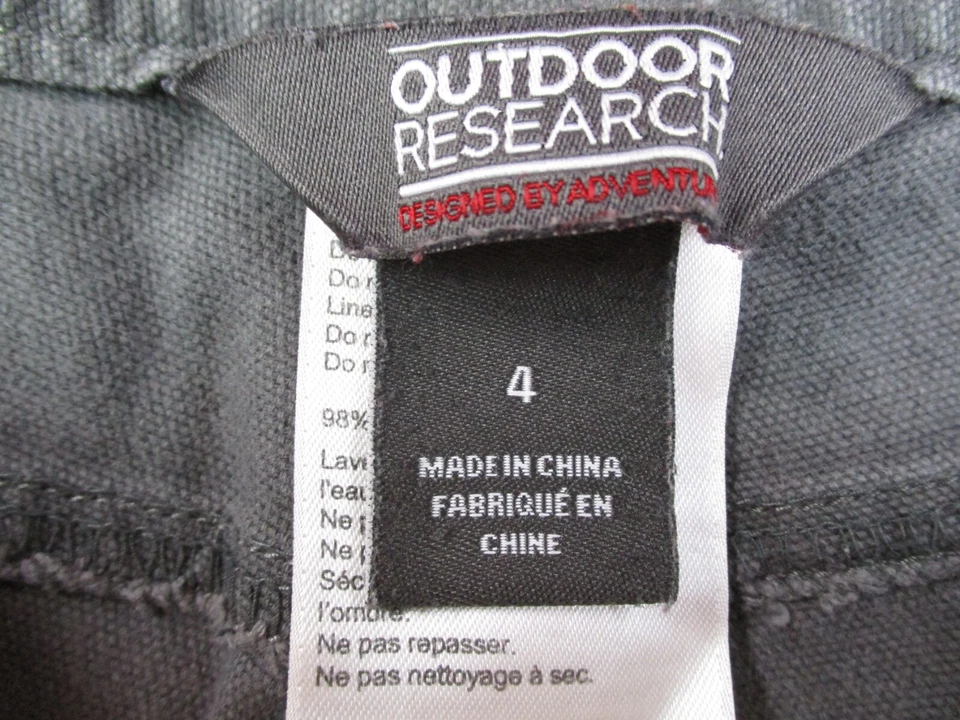 Pantalones de Trail Outdoor Research Mujer 4 Gris Senderismo Viaje Pierna Recta Foto 3 de 4