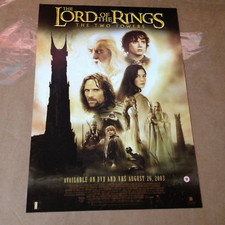LORD OF THE RINGS THE TWO TOWERS  POSTER Video DVD VHS SHOP ORIGINAL 41.8x29.5cm