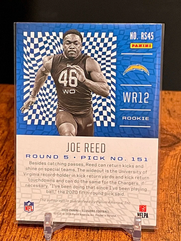 Joe Reed 2020 Panini Illusions Auto, Ser#007/199 RC Panini Certified - Image 2 of 2