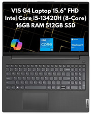 New Lenovo V15 Gen 4 15.6" FHD 8-Core i5-13420H 16GB 512GB SSD Webcam Win 11 Pro