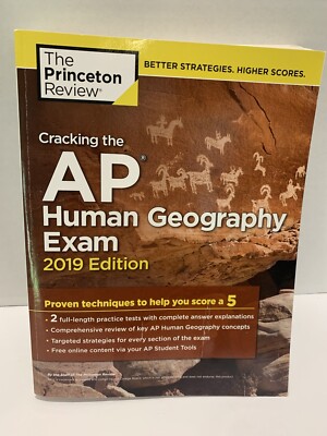 Cracking the AP Human Geography Exam, 2019 Edition: Practice Tests & Prov - GOOD