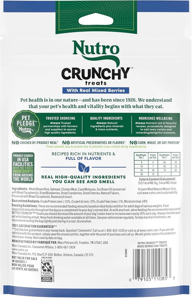 NUTRO Crunchy Dog Treats with Real Peanut Butter, 10 oz. Bag eBay