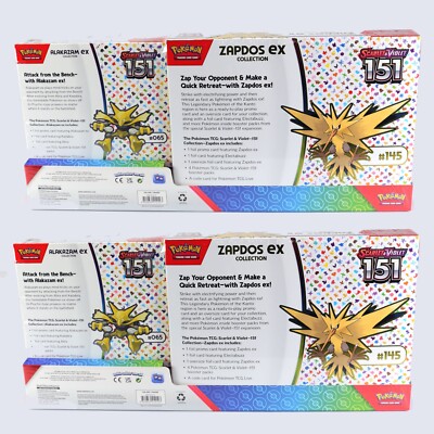 Pokemon 151 Zapdos Alakazam Ex Scarlet Violet Ex Collection Sealed