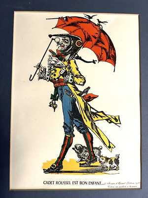 Imagerie D Epinal Pellerin -''Cadet Roussel est Bon Enfant ''Framed 1985