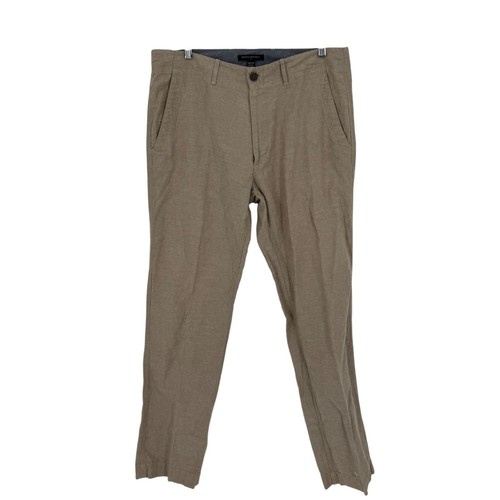 Banana Republic Mens Linen Pants 34x34 Chino Flat Front Coastal Old Money Preppy