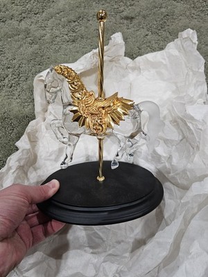 Crystal Triumph William Dentzel The Franklin Mint Glass Carousel stunning piece 