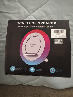 Wireless Speaker with RGB Light and Wireless Charging