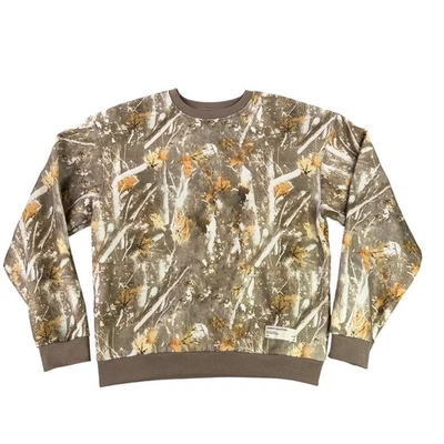 Comfrt Sweatshirt Mens XXL 2XL Camo Brown Pullover Crewneck Baggy Oversized - Image 1 of 4